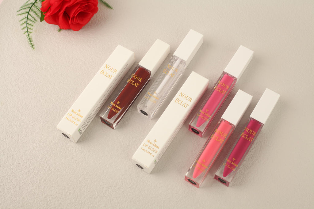 Red Éclat Luxury Lip Gloss - Bold Hydrating Shine | NOUR ÉCLAT